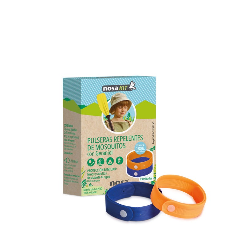 nosa kit pulseira anti mosquitos laranja