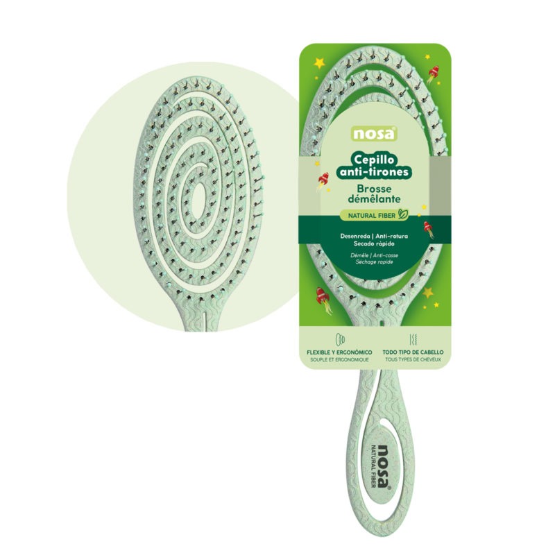 nosa escova anti-puxao verde